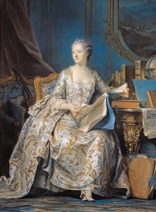 ジャンヌポアソン（1721-64）ポンパドゥール侯爵、1755年（キャンバスに紙にパステルを塗ったもの）